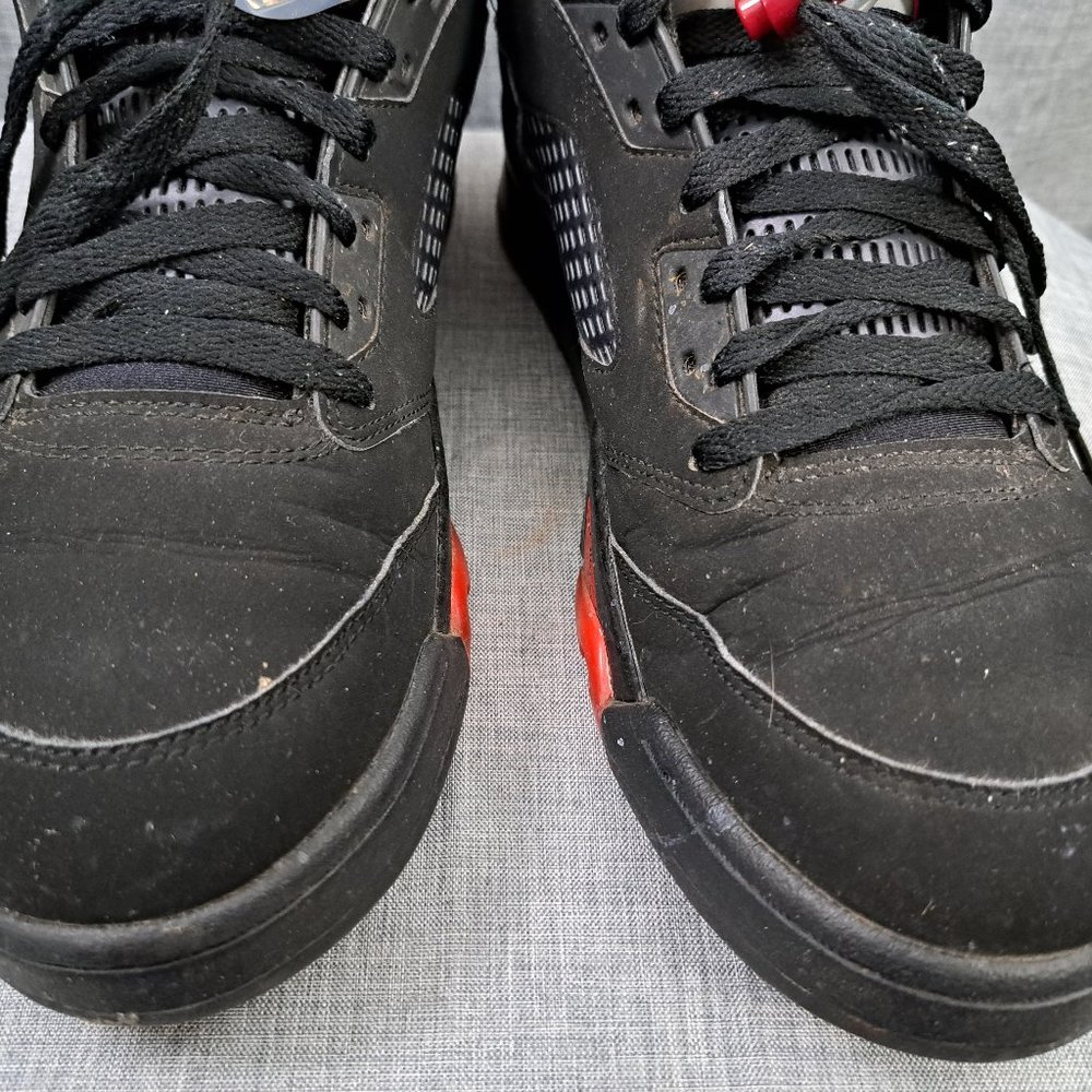 ! Nike Jordan 5 Retro Low Alternate 90 2016 819171-001 Black Red Size 10.5 - Picture 11 of 14